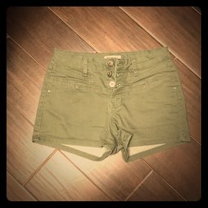 Army green shorts
